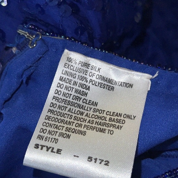 Jean Joseph Le Bon Silk Sequin Top Skirt Set Sz Medium Flaw - Picture 9 of 9